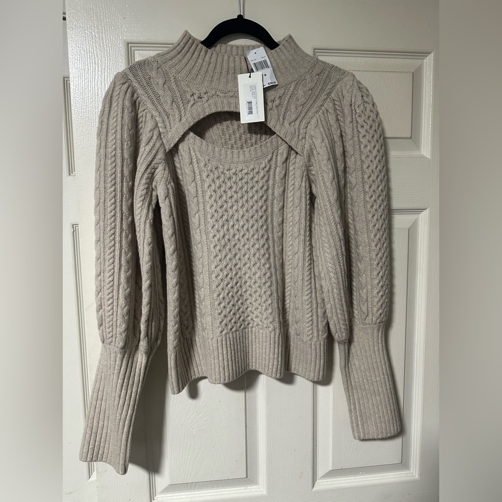 NTW SEA NEW YORK CUT OUT CABLE SWEATER